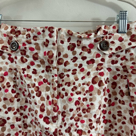 Ann Taylor Pink Animal Leopard Print Paperbag Shorts Size 12 - Picture 4 of 12